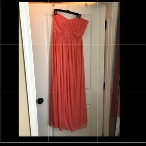 Coral bridesmaid or prom dress